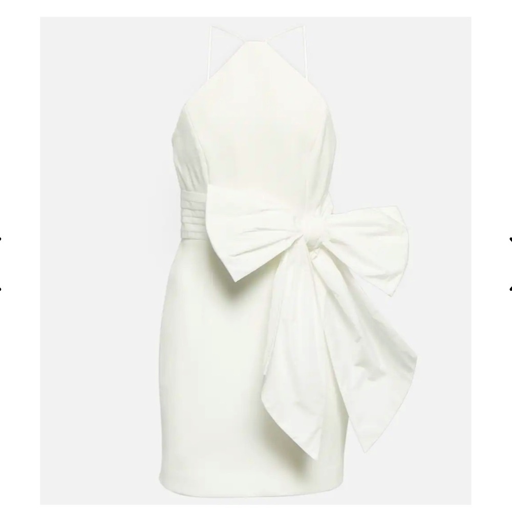 Rebecca Vallance Grace Bow-Detail Halter Neck Minidress